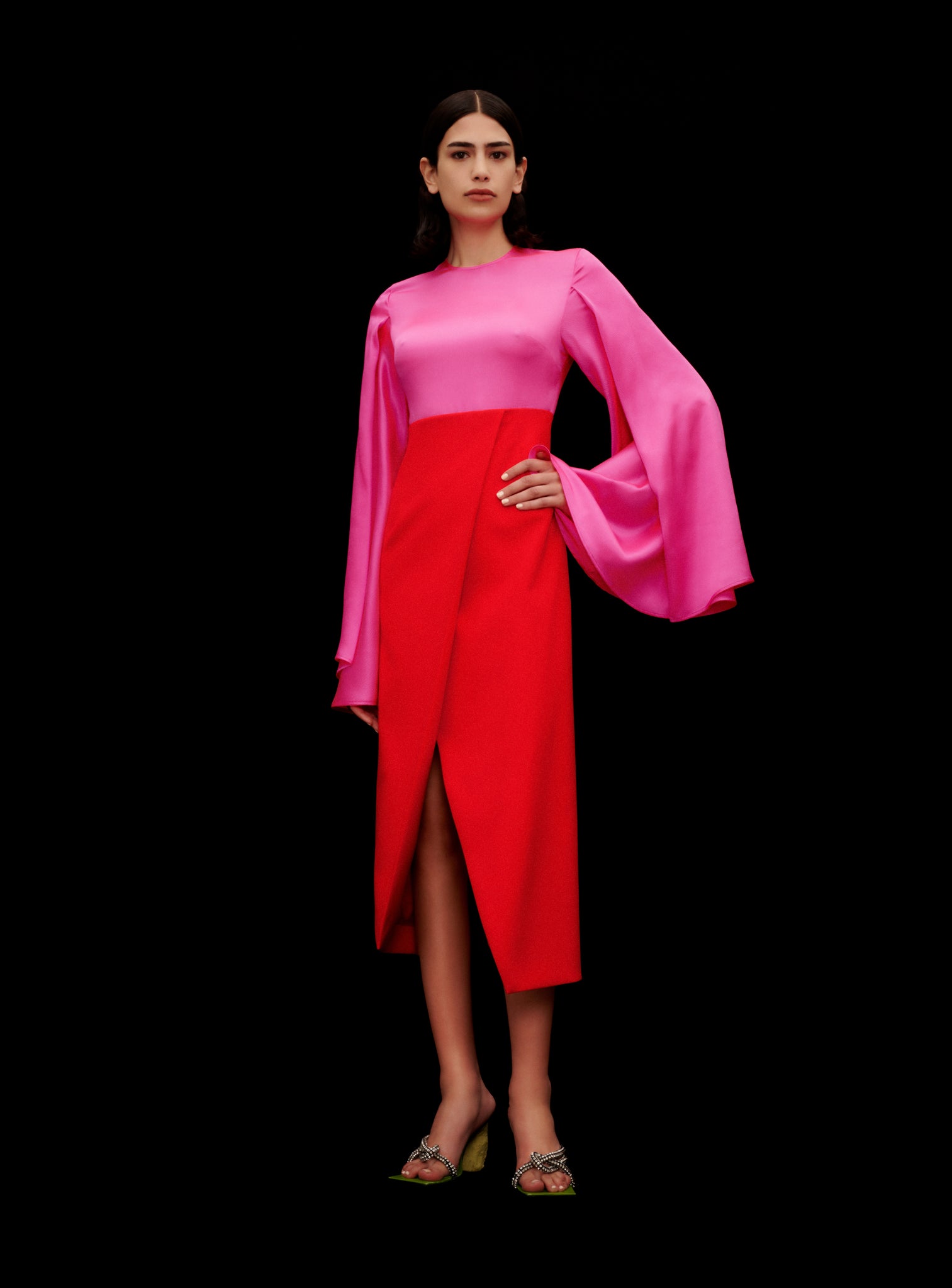 The Asta Midi Dress in Hot Pink ☀ Red ...